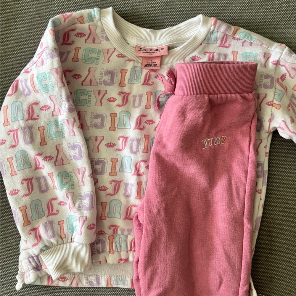 Juicy Couture girls’ sweatshirt and pants set